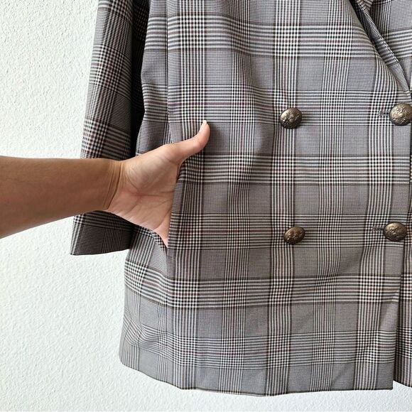 The Kooples Prince of Wales Suit Jacket in Beige Size 42 (10 US) - Picture 8 of 13